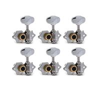 ALFAAL 6 Pz 18: 1 Rapporto Di Ingranaggio Vintage Open Gear String Tiners Tuner Tuning Pegs Medio Hole Per Chitarra Classica Chrome (Color : 6L)