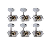 ALFAAL 6 Pz 18: 1 Rapporto Di Ingranaggio Vintage Open Gear String Tiners Tuner Tuning Pegs Medio Hole Per Chitarra Classica Chrome (Color : 6R)
