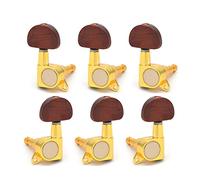 ALFAAL 6 PZ/Set Acoustic Electric Guitar Inline Guitar Guitar Tuning PEG Key Machine Teste Sintonizzatori Con Manopola Del Caffettiera (Color : 3R3L)
