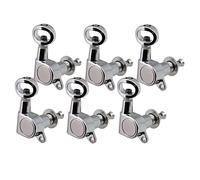 ALFAAL 6 Pz. Sintonizzatori per Chitarra Destra Tuning Tuning Keys Pegs Hollow Pulsante per La Sostituzione della Chitarra Acustica 6R Silver
