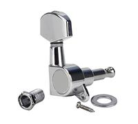 ALFAAL 6 Pz. Sintonizzatori Per La Macchina Per Chitarra Cromata 3l3r. Tuning Pegs Keys Large Button 1:15 Rapporto Riduttore