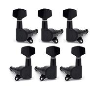ALFAAL 6 Pz. Sintonizzazione Per Chitarra Tuner Tuner Machine Teste Testine Tuning PEG Machine Head Chrome-Gold-Black (Color : Black 3R3L)