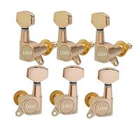ALFAAL 6 Pz. Sintonizzazione Per Chitarra Tuner Tuner Machine Teste Testine Tuning PEG Machine Head Chrome-Gold-Black (Color : Gold 3R3L)