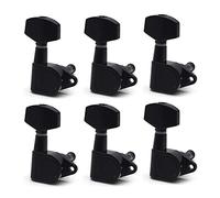 ALFAAL 6 Pz. Sintonizzazione Per Chitarra Tuner Tuner Machine Teste Testine Tuning PEG Machine Head Chrome-Gold-Black (Color : Big Peg Black 6R)