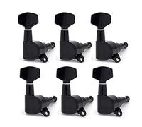 ALFAAL 6 Pz. Sintonizzazione Per Chitarra Tuner Tuner Machine Teste Testine Tuning PEG Machine Head Chrome-Gold-Black (Color : Black 6R)