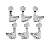 ALFAAL 6 Pz. Sintonizzazione Per Chitarra Tuner Tuner Machine Teste Testine Tuning PEG Machine Head Chrome-Gold-Black (Color : Chrome 3R3L)