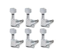 ALFAAL 6 Pz. Sintonizzazione Per Chitarra Tuner Tuner Machine Teste Testine Tuning PEG Machine Head Chrome-Gold-Black (Color : Chrome 6R)