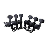 ALFAAL 6 / Set Blocking Guitar Machine Teste Tuner Gear Ratio 1:18 Manopole Tuning Keys Resistente All'usura (Color : Black 6L)