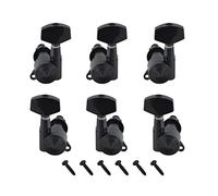 ALFAAL 6pcs 3l3r. Sintonizzatori Di Bloccaggio String String String Tuning Pegs Keys Machine Teste Nero Per Chitarra Elettrica