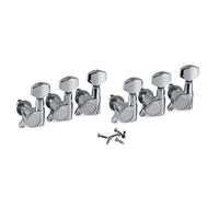 ALFAAL 6pcs 6l. Macchina Elettrica Per Chitarra Testa Sintonizzatore Tuning Tyys Pygs Chrome Per Chitarra Mancino