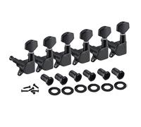 ALFAAL 6pcs 6l. Sintonizzatori Sigillati Macchina Per Chitarra Elettrica Teste Di Sintonizzazione Tasti Di Messa A Punto PAGS Nero Per Chitarra A Sinistra