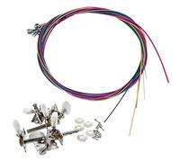 ALFAAL 6pcs Acoustic Guitar String String Tuning PEG Tuner Machine Head & 1 Set Acoustic Guitar String Stinguement Style Stringa