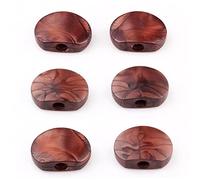 ALFAAL 6pcs Acrilico Tuning Tasto Pulsanti Pulsanti Manopole PEG Guitar Tuner Machine Teste Sostituzione Brown