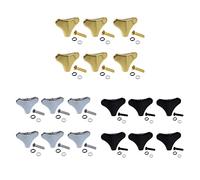 ALFAAL 6pcs Bass Sostituzione Tuning Puntes Teste Machine Pulsante Per Pb. Parti (Color : Black)