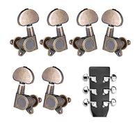 ALFAAL 6pcs Chiuso Chitarra Tuning Pegs String Tiners Teste Machine Teleche Manopole Tuning Keys Per Chitarra Acustica/Elettrica Folk (Color : Bronze)