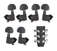 ALFAAL 6pcs Chiuso Chitarra Tuning Pegs String Tiners Teste Machine Teleche Manopole Tuning Keys Per Chitarra Acustica/Elettrica Folk (Color : Black)