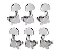 ALFAAL 6pcs Chiuso Chitarra Tuning Pegs String Tiners Teste Machine Teleche Manopole Tuning Keys Per Chitarra Acustica/Elettrica Folk (Color : Silver)