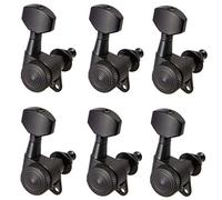 ALFAAL 6pcs Destral-Hands Sigillato Guitar Acoustic Tuning Pegs Sintonizzatori In Lega Di Zinco In Lega Nera Fai Da Te
