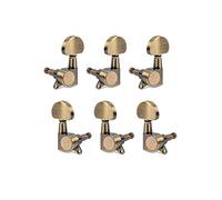 ALFAAL 6pcs Full Chiuso Rotondo Rotondo String Tuner Tuner Punte Tuning Machine Testa 3 Sinistra 3 Destra