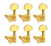 ALFAAL 6pcs / Lots Chrome Black Black Gold Guitar String String Tuning Pegs Keys Sintonizzatori Macchina per Chitarra Elettrica Acustica (Color : Gold 6L)