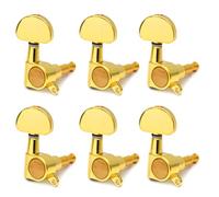 ALFAAL 6pcs / Lots Chrome Black Black Gold Guitar String String Tuning Pegs Keys Sintonizzatori Macchina Per Chitarra Elettrica Acustica (Color : Gold 6R)