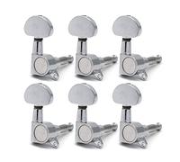 ALFAAL 6pcs / Lots Chrome Black Black Gold Guitar String String Tuning Pegs Keys Sintonizzatori Macchina Per Chitarra Elettrica Acustica (Color : Chrome 6R)