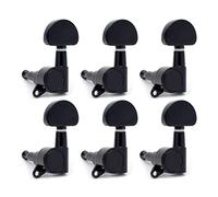 ALFAAL 6pcs / Lots Chrome Black Black Gold Guitar String String Tuning Pegs Keys Sintonizzatori Macchina Per Chitarra Elettrica Acustica (Color : Black 6L)