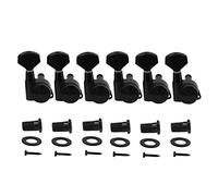 ALFAAL 6pcs / Set Blocking Sintonizzatori Di Chitarra Elettrica Macchina Per Chitarra Lock String String Tuning Pygs 6R / 6L. Rapporto Di Ingranaggio 1:19. (Color : Black 6R)