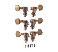 ALFAAL 6pcs / Set Vintage Folk Guitar Electric Chitarra Blocco Tuning Pegs Keys Guitar Acoustic Guitar Sintonizzatore Sigillatura Manopole Teste Machine (Color : 2)