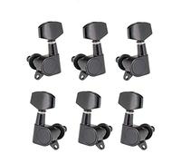 ALFAAL 6pcs Sigillato Guitar String Pnes Blocking Sintonizzatori di Chitarra per Chitarra Acustica Elettrica Tuner Macchine Macchine (Color : Black)