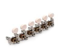 ALFAAL 6R6L. Sintonizzatori In Acciaio Inossidabile Per Chitarra Per Chitarra Per Chitarra Con Bottoni In Plastica Bianca Per Chitarra Popolare Classica Chrome (Color : 1 Pcs L)