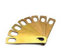 ALFAAL 8 Pezzi Spessori per Manico per Chitarra Set di Spessori in Ottone Piastra per Collo di Collegamento Riparazione Collo Imbullonato Strumento per Liutaio Accessori per Chitarra