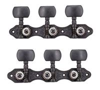 ALFAAL A Set Vintage Acoustic Guitar String String Tuning Pegs Guitar Sintonizzatori Acacia Manopole 3R3L. Nero