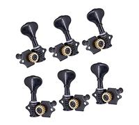 ALFAAL Apri Gear Guitar Guitar String Key Fishtail String String Bull Tuning Pegs Sintonizzatori Machine Teste 3 Sinistra E 3 Destra (Color : Black)