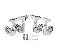 ALFAAL Bass Guitar Tuning Pegs Keys Guitar Bass Sintonizzatori Per 4 Corde Chitarra Sigillata 2L 2R. Tasti Per Basso Elettrico Argento