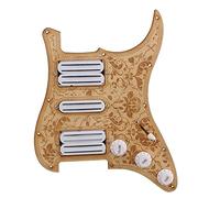ALFAAL Battipenna Chitarra Caricato Acero HSH 3. Convertitore per Manopola per Pickguard Preventivato Ply
