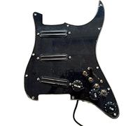 ALFAAL Battipenna Chitarra Caricato Blackguard Nero Predisposto SSS. Black Single Bobina Pickups 3 Taglio Singolo Cablaggio di Cablaggio A 20 tonalità