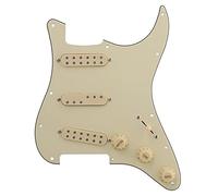 ALFAAL Battipenna Chitarra Caricato Nero Giallo PVC 11. Buchi SSS. Pickguard Precablato Set Pickup Knobs Converter (Color : 3)