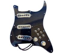 ALFAAL Battipenna Chitarra Caricato Pickguard Personalizzato PickGuard Vintage Chrome Tri- Pickups Pickups 6 Cablaggio per Chitarra Singola