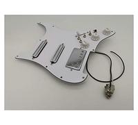 ALFAAL Battipenna Chitarra Caricato Pickup per Chitarra Multifunzione Pickguard Bianco Humbucker Pickup 20 Tono Pickguard di Commutazione