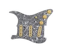 ALFAAL Battipenna Chitarra Caricato SSS. Bobine Singole Pickupsalnico 5 Pickuplolocked PickGuard/Set di Copertine di Pickup Giallo (Color : 20)