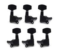 ALFAAL Big Square Sigillato Guitar Tuning Pegs Keys Sintonizzatori Machine Teste Per Chitarra Elettrica Nero/Gold/Chrome (Color : Black 3R3L)