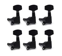 ALFAAL Big Square Sigillato Guitar Tuning Pegs Keys Sintonizzatori Machine Teste Per Chitarra Elettrica Nero/Gold/Chrome (Color : Black 6L)