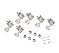 ALFAAL Blocco Vintage Guitar Acoustic Guitar Oval Manopola 6-in-Line Sintonizzatori String Tuning Pegs Guitar Tuners Manopole