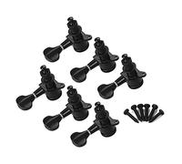 ALFAAL Chitarra Elettrica Meccaniche Manopole Corde Piroli Accordatori Bloccaggio Accordatori Confezione Da 6 Pezzi 6R (Color : Black)