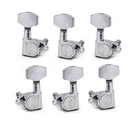 ALFAAL Chitarra Sigillata Big Square PEG Tuning Tuner Tuner Machine Teste Gamba Dritta Per Chitarra Elettrica Acustica Chitarra (Color : Chrome 3R3L)