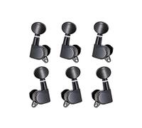 ALFAAL Chrome Guitar String String Tuning Pegs Tuning Machine Machine Test Tuning Tasti ovali (Color : Black 3 Right 3 Left)
