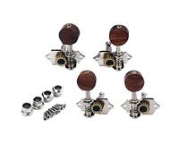 ALFAAL Color Argento 2R2L. Tuning Sintonizzatore Per La Testa Della Macchina A Tuning Con Manico In Legno Per Ukulele 4 Chitarra Stringa