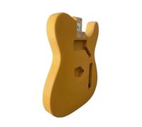 ALFAAL Corpo della Chitarra Giallo per Corpo della Chitarra Elettrica Modello TL A 6 Corde Corda in Legno Massello Attraverso Parti di Chitarra Fai-da-Te