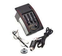 ALFAAL Equalizzatore per Chitarra Acustica A 3 Bande Preamplificatore Nero Equalizzatore A 3 Bande Pickup Nero Pickup Acustico (Color : with EndpinCover)